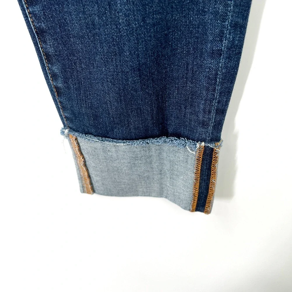 AG Adriano Goldschmied The Stevie Cuff slim straight cuffed jeans minimalist 30